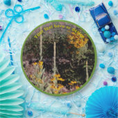 ワイルドフラワー絵を描ズ自然パーソナライズされたパーティー ペーパープレート (パーティー)