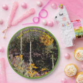 ワイルドフラワー絵を描ズ自然パーソナライズされたパーティー ペーパープレート (パーティー)