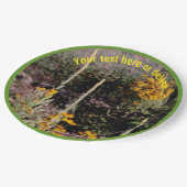 ワイルドフラワー絵を描ズ自然パーソナライズされたパーティー ペーパープレート (アングル)