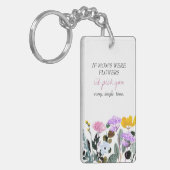 ワイルドフラワー編パーソナライズされた集詩の母の日 キーホルダー (正面左)