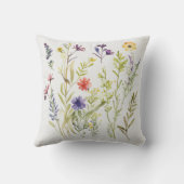 ワイルドフラワー編集可能引用文by Ralph Waldo Emerson クッション (裏面)