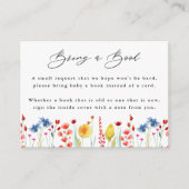 ワイルドフラワー縁どの赤ちゃんシャワー予約リクエスト エンクロージャーカード (正面)