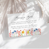 ワイルドフラワー縁どの赤ちゃんシャワー予約リクエスト エンクロージャーカード