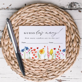 ワイルドフラワー縁どは、ゲームカードの数を推測 エンクロージャーカード