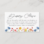 ワイルドフラワー縁どギフトディスプレイシャワー エンクロージャーカード (正面)