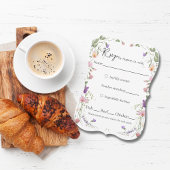 ワイルドフラワー縁どドウェディングRSVPカード