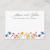 ワイルドフラワー縁どベイビーシャワー小アドバイスカード エンクロージャーカード (正面)