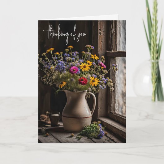 ワイルドフラワー考えの花束 カード (正面)