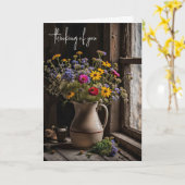 ワイルドフラワー考えの花束 カード (黄色い花)