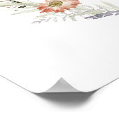 ワイルドフラワー自然の結婚ダウンロード可能な歓迎 ポスター (角)