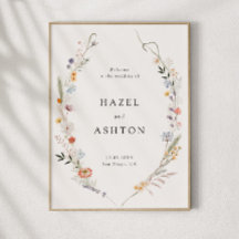 ワイルドフラワー自然の結婚ダウンロード可能な歓迎