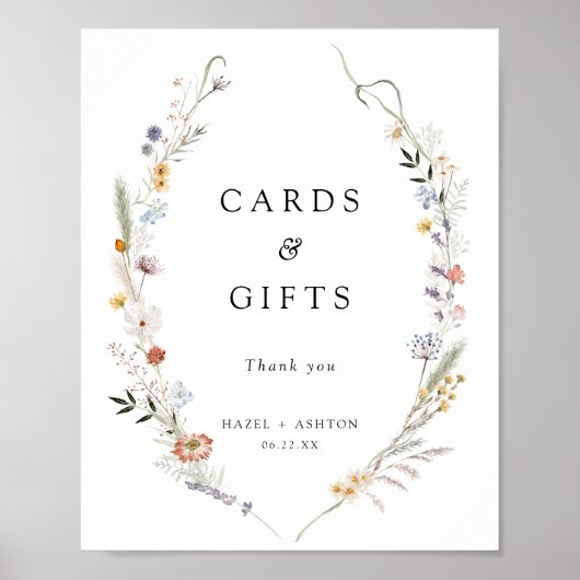 ワイルドフラワー自然カード&ギフト ポスター (正面)