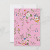 ワイルドフラワー花の赤ちゃんシャワー 招待状 (裏面)