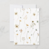 ワイルドフラワー花びら&プロセッコブライダルシャワー 招待状 (裏面)