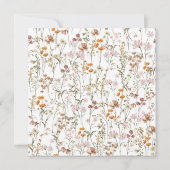 ワイルドフラワー花びら&プロセッコブライダルシャワー 招待状 (裏面)