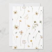 ワイルドフラワー花びら&プロセッコブライダルシャワー 招待状 (裏面)