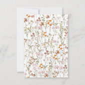 ワイルドフラワー花びら&プロセッコブライダルシャワー 招待状 (裏面)