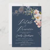 ワイルドフラワー花びら&プロセッコブライダルシャワー 招待状 (正面)