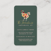 ワイルドフラワー芸術的ズ&グリーンリーファームの名簿ロゴ 名刺 (裏面)