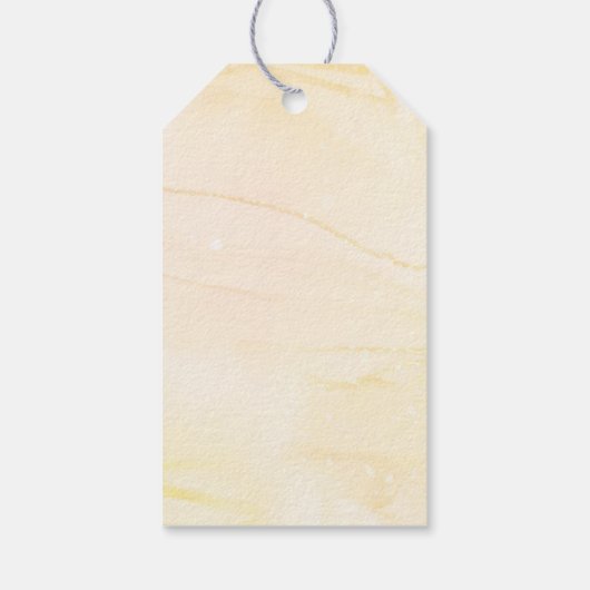 ワイルドフラワー茶のパーティーの赤ちゃんシャワー ギフトタグ (裏面)