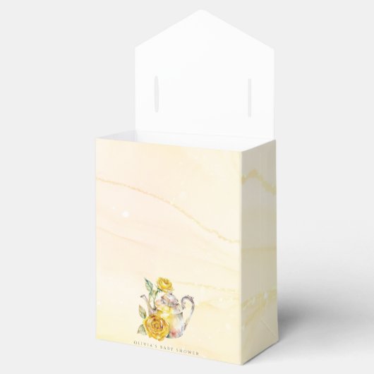 ワイルドフラワー茶のパーティーの赤ちゃんシャワー フェイバーボックス (オープン)