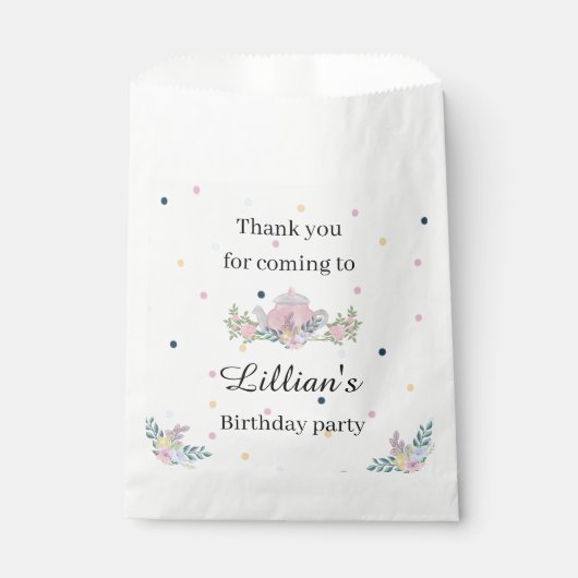 ワイルドフラワー茶パーティー誕生日フローラのバッグ フェイバーバッグ (正面)