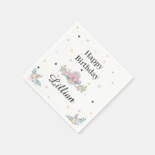 ワイルドフラワー茶パーティー誕生日フローラナプキン スタンダードカクテルナプキン (角)