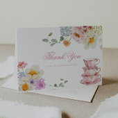 ワイルドフラワー茶パーティー赤ちゃんシャワーありがとう サンキューカード