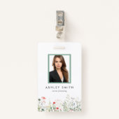 ワイルドフラワー草原IDバッジ バッジ (正面クリップ)