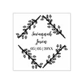 ワイルドフラワー葉ズのダイヤモンド結婚の ラバースタンプ (インプリント)