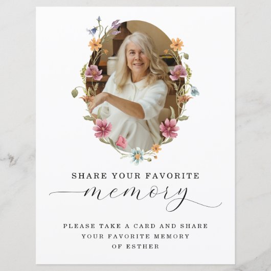 ワイルドフラワー葬儀共有記憶のサイン (正面)