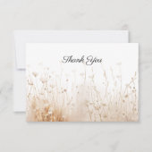 ワイルドフラワー葬儀写真記念サンキューカード サンキューカード (正面)