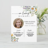 ワイルドフラワー葬儀記念会写真 招待状 (スタンド正面)