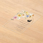 ワイルドフラワー薬学院卒業パーティーの写真 アクリル招待状 (レイダウン)