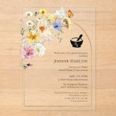 ワイルドフラワー薬学院卒業パーティーの写真 アクリル招待状 (正面)