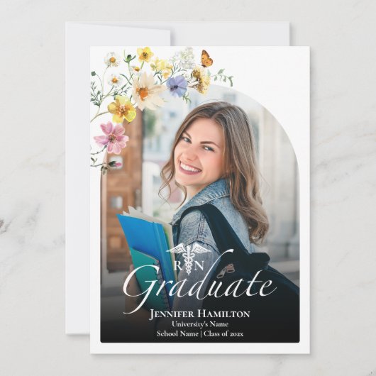 ワイルドフラワー薬学院卒業パーティーの写真 招待状 (正面)