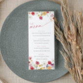 ワイルドフラワー蝶の愛の開花ブライダルメニュー