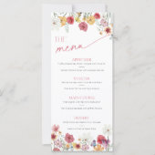 ワイルドフラワー蝶の愛の開花ブライダルメニュー (正面)