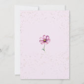 ワイルドフラワー蝶パープルガーデンブライダルシャワー 招待状 (裏面)