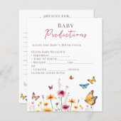 ワイルドフラワー蝶ベビーシャワーベビー予測 (正面/裏面)