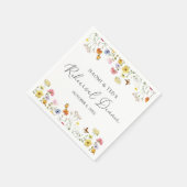 ワイルドフラワー蝶ボホリハーサルディナー スタンダードカクテルナプキン (角)