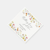 ワイルドフラワー蝶ボホーファンシー何結婚の スタンダードカクテルナプキン (角)