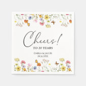 ワイルドフラワー蝶ボーホアニバーサリー応援 スタンダードカクテルナプキン (正面)