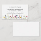 ワイルドフラワー表示赤ちゃんシャワー挿入カード エンクロージャーカード (正面/裏面)