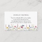 ワイルドフラワー表示赤ちゃんシャワー挿入カード エンクロージャーカード (正面)