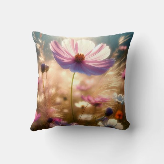 ワイルドフラワー装飾用クッション クッション (裏面)