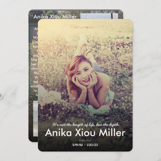 ワイルドフラワー記念フラットカード シーズンカード (正面/裏面)