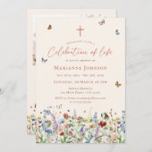 ワイルドフラワー記念事業お祝い 招待状 (正面/裏面)