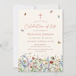 ワイルドフラワー記念事業お祝い 招待状