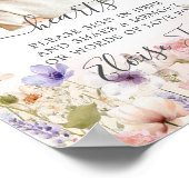 ワイルドフラワー記念葬儀記念テーブルフォト ポスター (角)